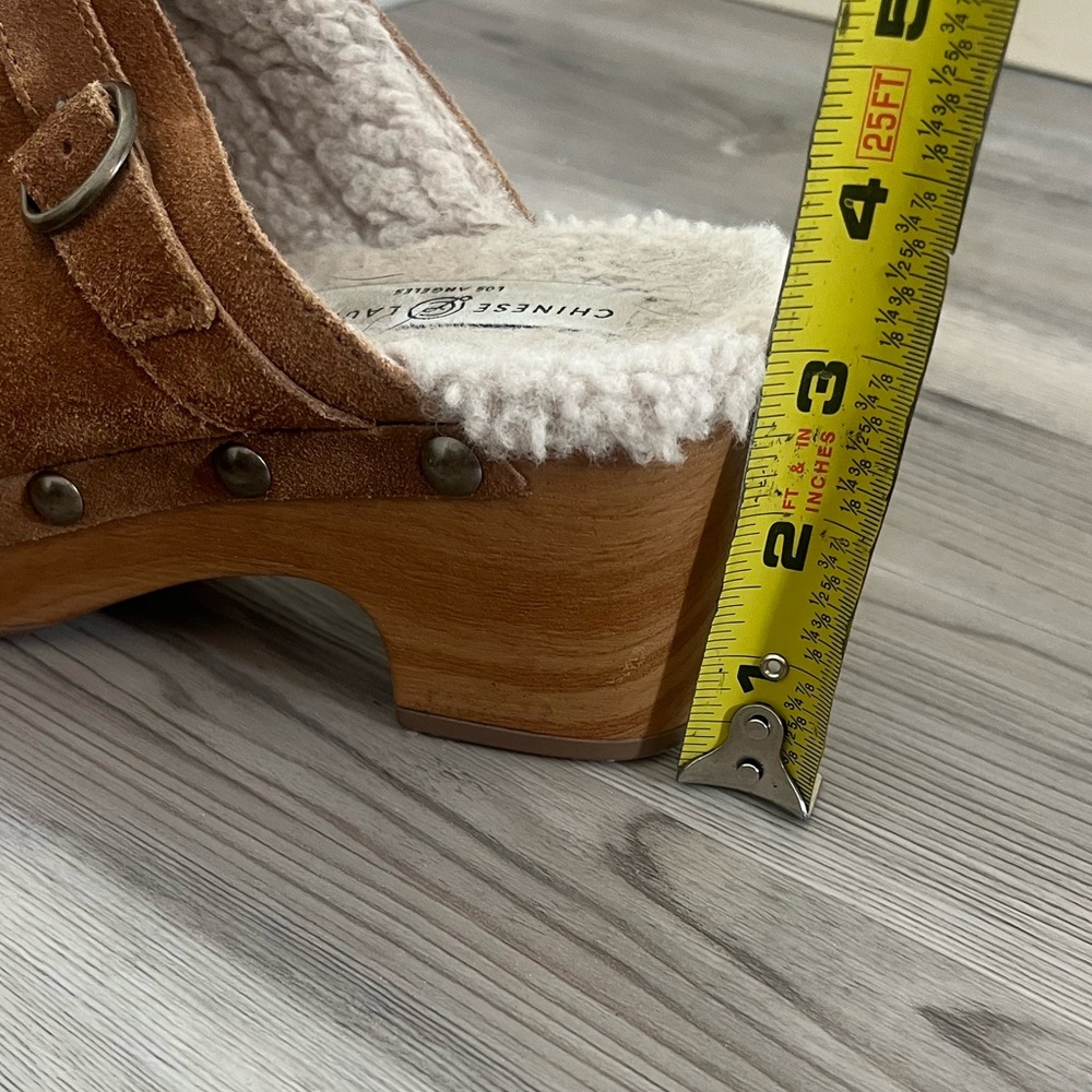 Chinese Laundry Women's Cindy Casual Brown Clog Size 7.5 Fur Lined - Picture 6 of 10